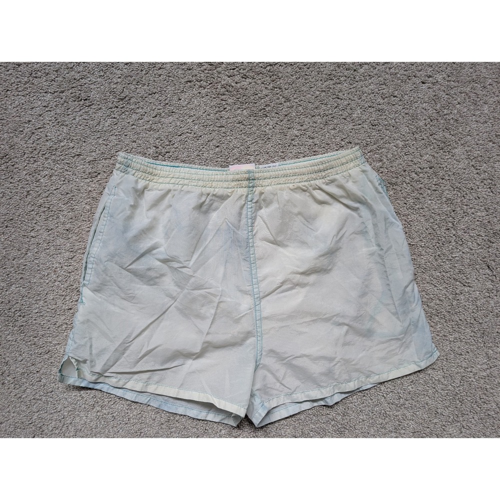 Vintage Swim Trunks Surf & Co Men's S Mint White Nylon 80s 90s Beach Shorts